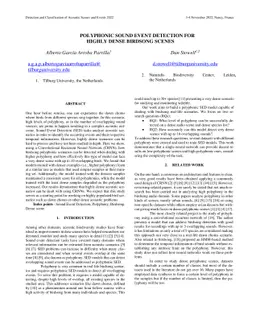 Polyphonic sound event detection for highly dense birdsong scenes