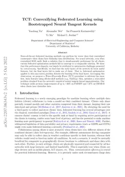 TCT: Convexifying Federated Learning using Bootstrapped Neural Tangent
  Kernels