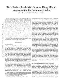 River Surface Patch-wise Detector Using Mixture Augmentation for
  Scum-cover-index