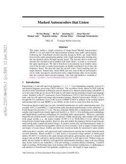 Masked Autoencoders that Listen