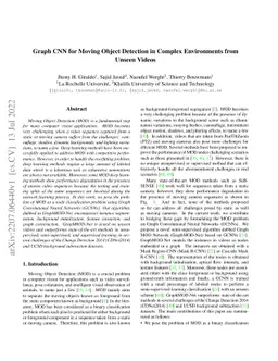 Graph CNN for Moving Object Detection in Complex Environments from
  Unseen Videos