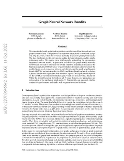 Graph Neural Network Bandits