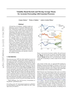 Volatility Based Kernels and Moving Average Means for Accurate
  Forecasting with Gaussian Processes
