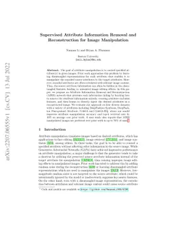 Supervised Attribute Information Removal and Reconstruction for Image
  Manipulation