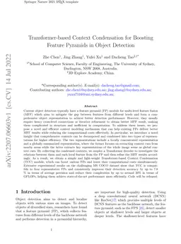 Transformer-based Context Condensation for Boosting Feature Pyramids in
  Object Detection