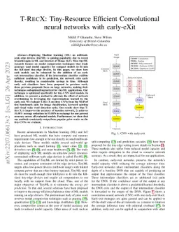 T-RECX: Tiny-Resource Efficient Convolutional neural networks with
  early-eXit