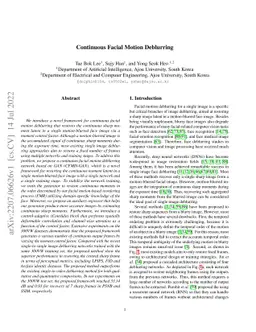 Continuous Facial Motion Deblurring