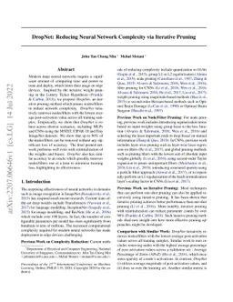 DropNet: Reducing Neural Network Complexity via Iterative Pruning