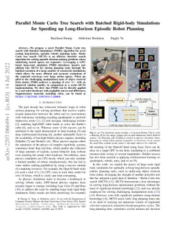 Parallel Monte Carlo Tree Search with Batched Rigid-body Simulations for
  Speeding up Long-Horizon Episodic Robot Planning
