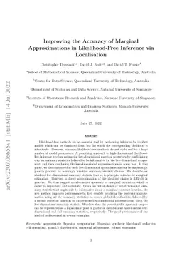 Improving the Accuracy of Marginal Approximations in Likelihood-Free
  Inference via Localisation