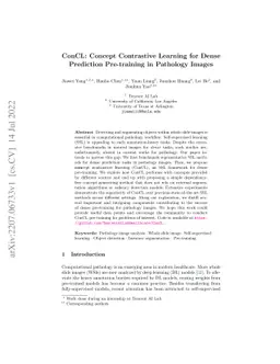 ConCL: Concept Contrastive Learning for Dense Prediction Pre-training in
  Pathology Images