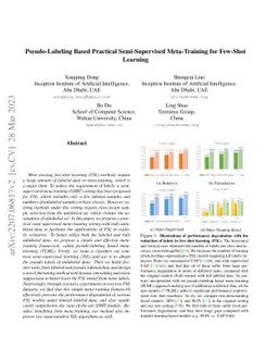Pseudo-Labeling Based Practical Semi-Supervised Meta-Training for Few-Shot Learning