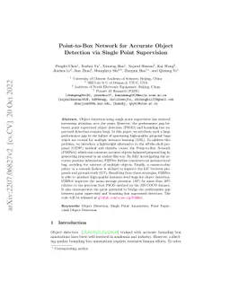 Point-to-Box Network for Accurate Object Detection via Single Point
  Supervision