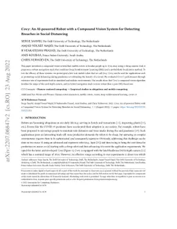 Covy: An AI-powered Robot with a Compound Vision System for Detecting
  Breaches in Social Distancing