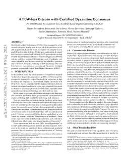 A PoW-less Bitcoin with Certified Byzantine Consensus