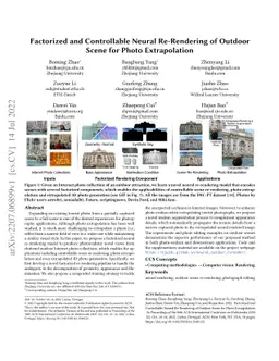 Factorized and Controllable Neural Re-Rendering of Outdoor Scene for
  Photo Extrapolation