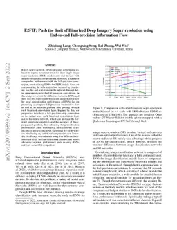 E2FIF: Push the limit of Binarized Deep Imagery Super-resolution using
  End-to-end Full-precision Information Flow
