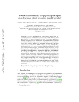 Attention mechanisms for physiological signal deep learning: which
  attention should we take?