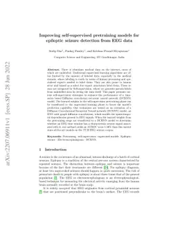 Improving self-supervised pretraining models for epileptic seizure
  detection from EEG data