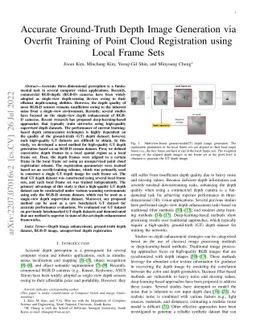 Accurate Ground-Truth Depth Image Generation via Overfit Training of
  Point Cloud Registration using Local Frame Sets