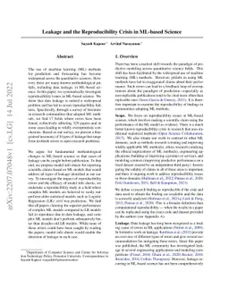 Leakage and the Reproducibility Crisis in ML-based Science