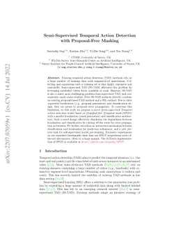 Semi-Supervised Temporal Action Detection with Proposal-Free Masking