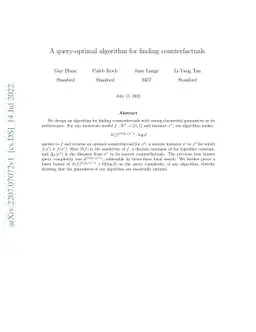 A Query-Optimal Algorithm for Finding Counterfactuals