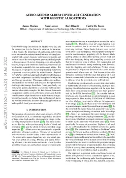 Audio-guided Album Cover Art Generation with Genetic Algorithms