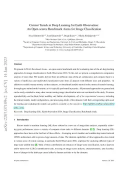 Current Trends in Deep Learning for Earth Observation: An Open-source
  Benchmark Arena for Image Classification
