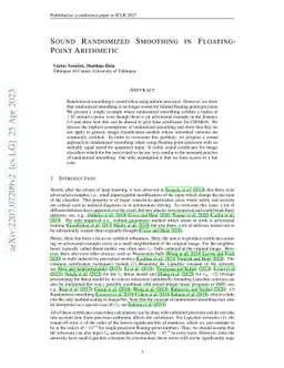 Sound Randomized Smoothing in Floating-Point Arithmetics