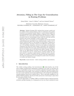 Attention, Filling in The Gaps for Generalization in Routing Problems