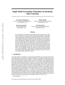 Single Model Uncertainty Estimation via Stochastic Data Centering