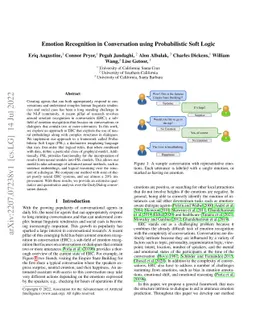 Emotion Recognition in Conversation using Probabilistic Soft Logic