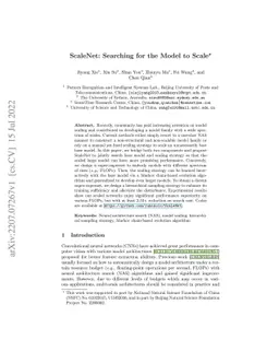 ScaleNet: Searching for the Model to Scale
