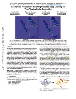 Accelerated Probabilistic Marching Cubes by Deep Learning for
  Time-Varying Scalar Ensembles