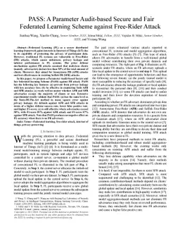 PASS: A Parameter Audit-based Secure and Fair Federated Learning Scheme
  against Free-Rider Attack