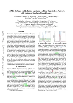 MIMO-DoAnet: Multi-channel Input and Multiple Outputs DoA Network with
  Unknown Number of Sound Sources