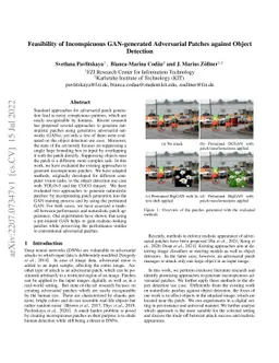 Feasibility of Inconspicuous GAN-generated Adversarial Patches against
  Object Detection