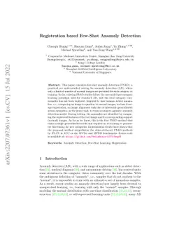 Registration based Few-Shot Anomaly Detection