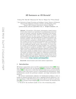 3D Instances as 1D Kernels