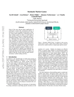 Stochastic Market Games