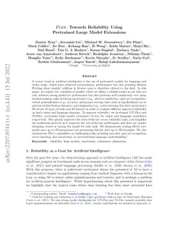 Plex: Towards Reliability using Pretrained Large Model Extensions