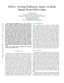 SATAn: Air-Gap Exfiltration Attack via Radio Signals From SATA Cables