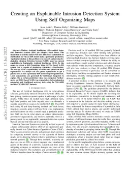 Creating an Explainable Intrusion Detection System Using Self Organizing
  Maps