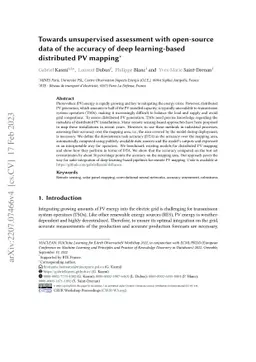 Towards unsupervised assessment with open-source data of the accuracy of
  deep learning-based distributed PV mapping