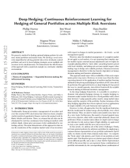 Deep Hedging: Continuous Reinforcement Learning for Hedging of General
  Portfolios across Multiple Risk Aversions