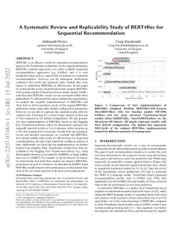 A Systematic Review and Replicability Study of BERT4Rec for Sequential
  Recommendation