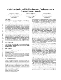Modeling Quality and Machine Learning Pipelines through Extended Feature
  Models