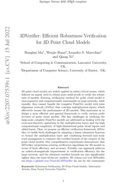 3DVerifier: Efficient Robustness Verification for 3D Point Cloud Models