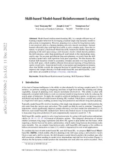 Skill-based Model-based Reinforcement Learning